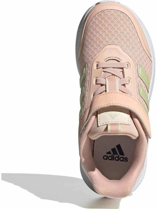 Kids Sports Shoes Running with Hoop & Loop Closure Pink