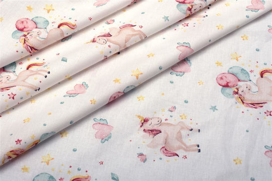 Dimcol Lenjerie De Patut Bebe Pentru Cradle Din Bumbac Alb 80x110cm