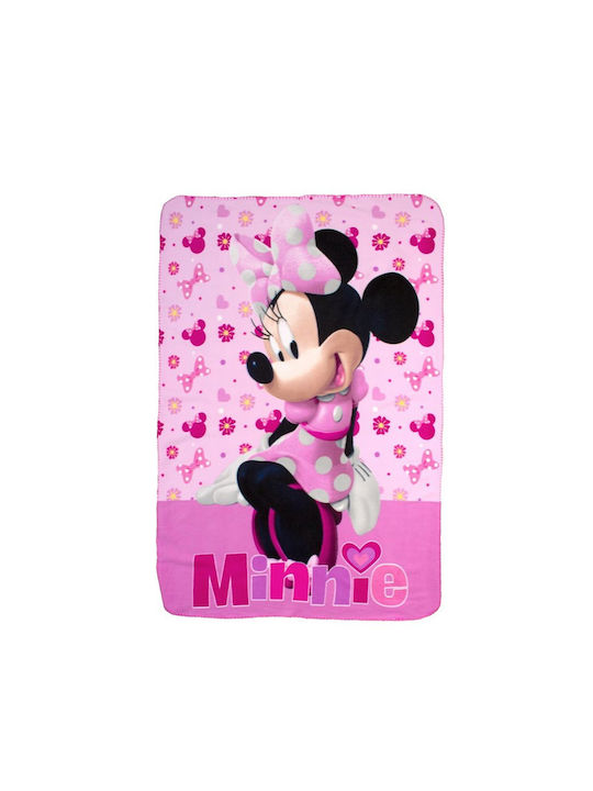 Disney Κουβέρτα Fleece Minnie Pink 140x100εκ.