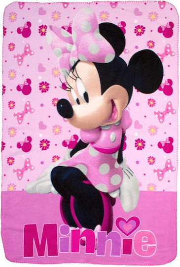Disney Κουβέρτα Fleece Minnie Pink 140x100εκ.