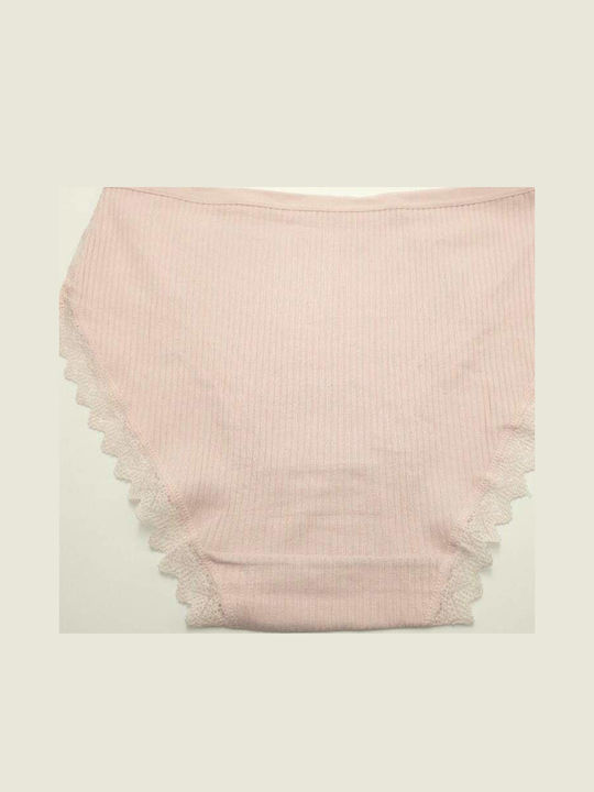 Damen-Slips mit Spitze Sanftes Rosa