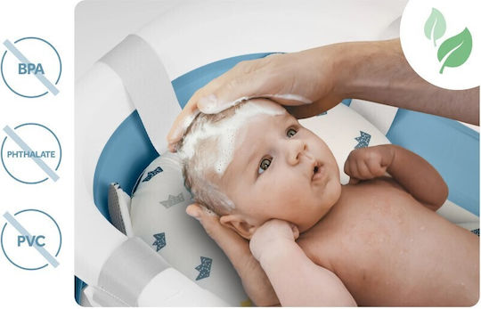 Ricokids Μπανιέρα Μωρού με Βάση με Θερμόμετρο Γαλάζια
