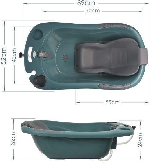Bebe Stars Babybadewanne mit Basis Grün