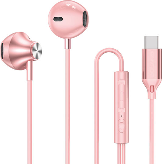 Bolaris Semi In-ear Earphones Usb-c Remote Control Model Jupiter Pink