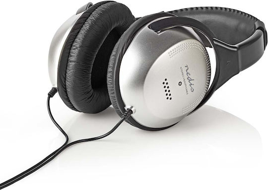 Nedis 3.5mm Wired Headphones Adjustable Headband 2,7m Silver