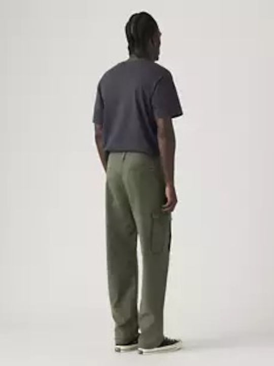 Trousers Cargo Elastic in Tapered Line Green