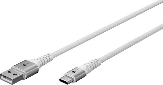 Goobay USB 2.0 Cable USB-C male - USB-A 60W Λευκό 1m 74530