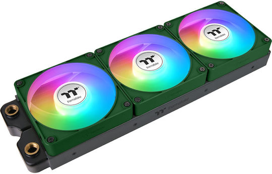 Thermaltake CT140 EX Обратен Перка Вентилатор За Кутия (1800 Оборота / 94.95 CFM) с ARGB Осветление и Свързване 3-Pin / 4-изводна ШИМ 3 бр. Зелен