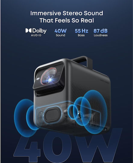 Nebula by Anker X1 4K Mini Projector DLP 4K Ultra HD Laser με Wi-Fi και Ενσωματωμένα Ηχεία