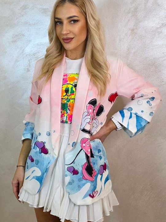 Lang Damen Blazer Pink