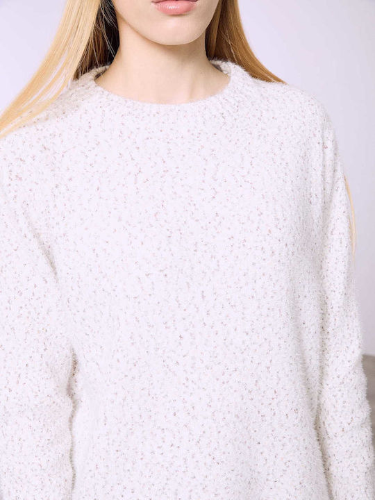 Celestino Women's Melange Sweater Loose Fit Light Brown