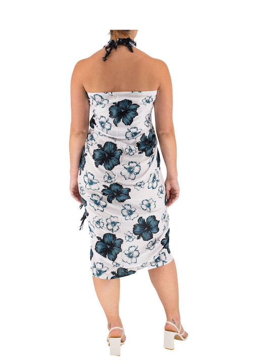 Pareo Blumen Hawaii 522043-32-Weiß