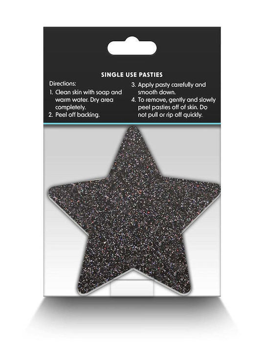 Glitter Αστέρια Θηλές 2 Ζευγάρια Kokkino