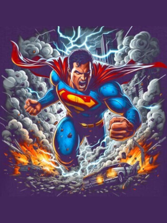 T-shirt Superman Unleashed Pop Culture Lila