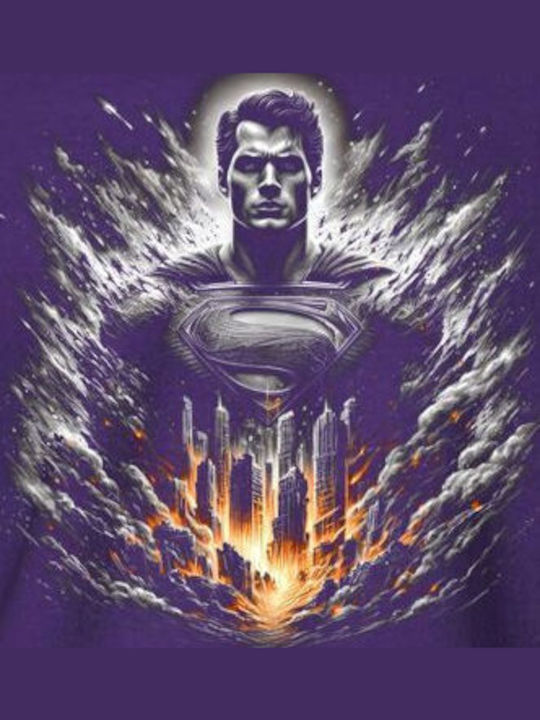 Crewneck Φούτερ Superman Metropolis Rebirth Pop Culture Purple Crewneck Φούτερ Superman Metropolis Rebirth Pop Culture Purple