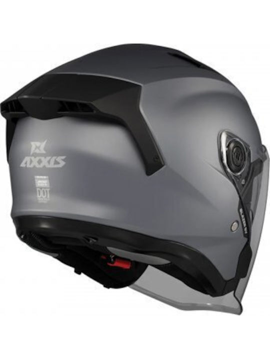 Axxis Blazer SV Titanium Mat Motorcycle Helmet Jet ECE 22.06 1550gr with Sunvisor