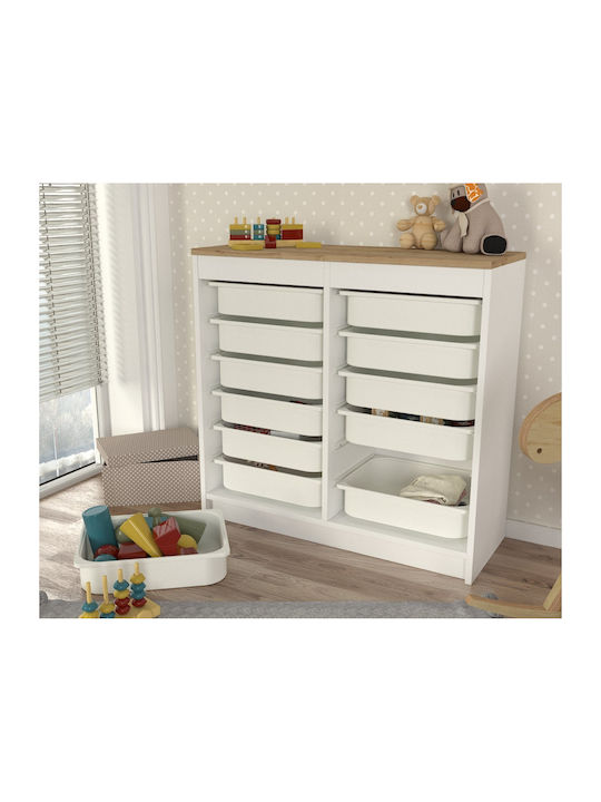 Comodă pentru copii Alb 89x34x85buc