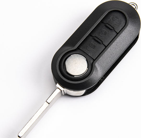 Foldable Car Key Shell with 3 Buttons for Peugeot / Fiat