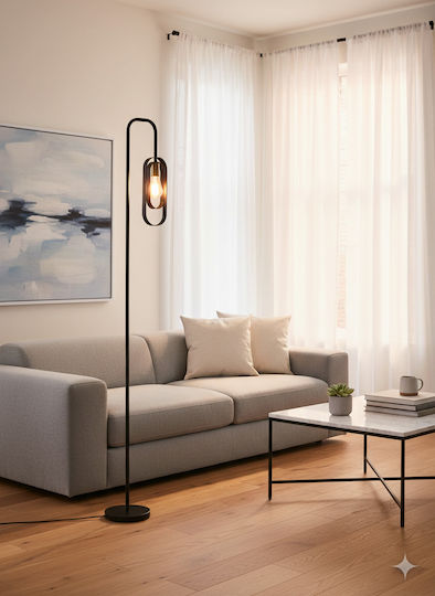 HomeMarkt Floor Lamp H169cm. Black HomeMarkt Floor Lamp H169cm. Black