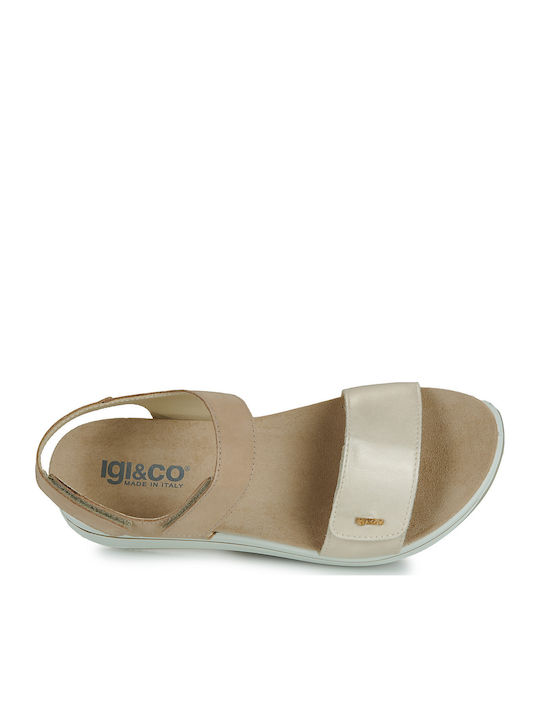 Damenplattformen Beige