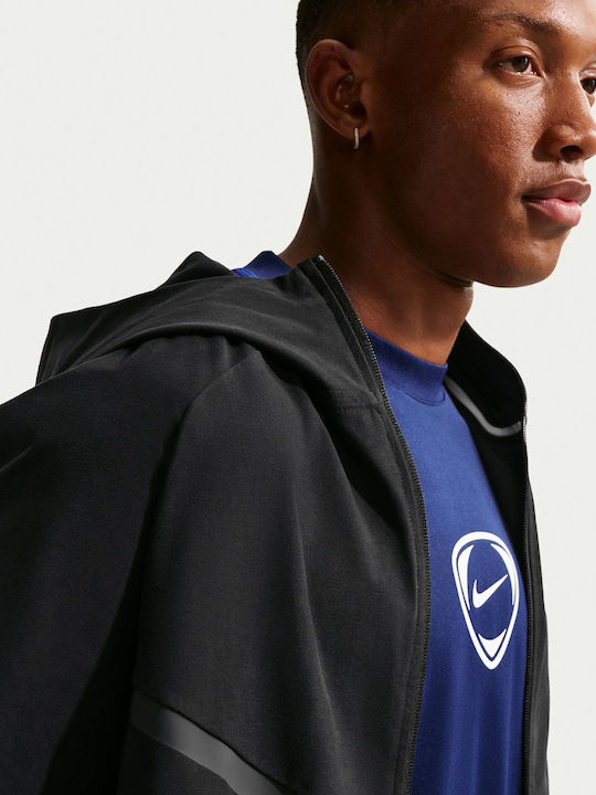 Geacă Cu Glugă Tech Fleece Neagră