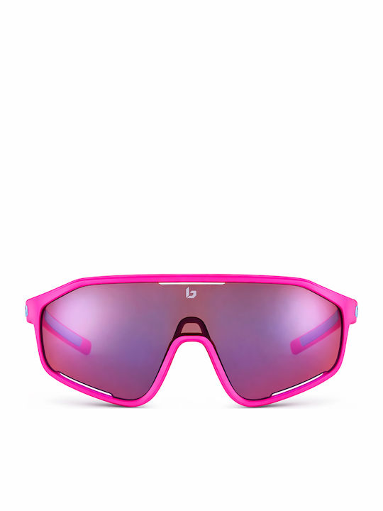 Bolle Unisex Ochelari de soare cu Roz Cadru și Albastru Lentilă BS010003