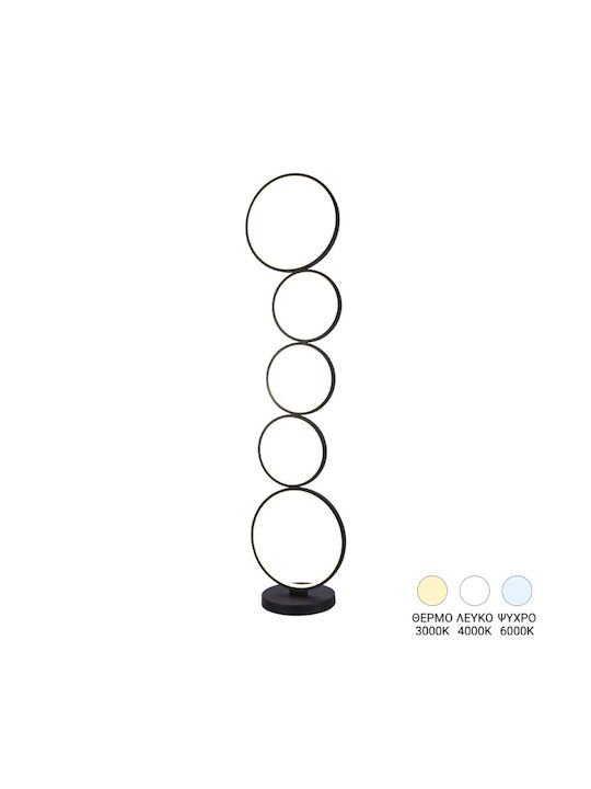 Pakketo Chemal LED Floor Lamp H130xW30cm. Black