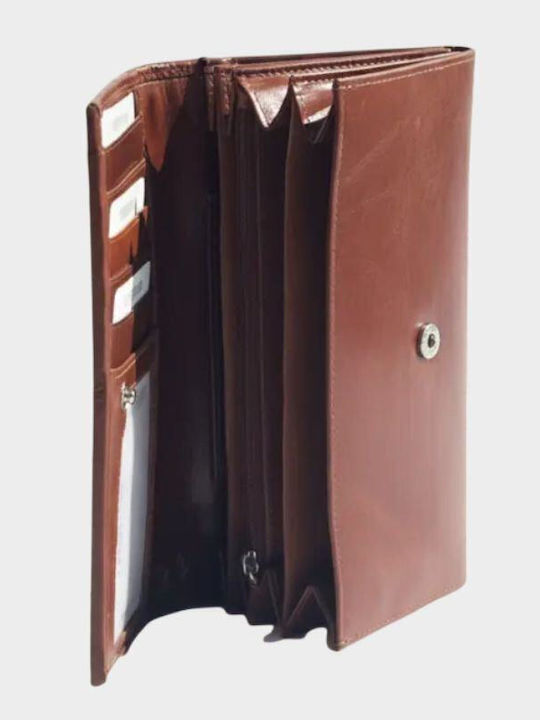 Μεγάλο Δερμάτινο Γυναικείο Πορτοφόλι με RFID Ταμπά
