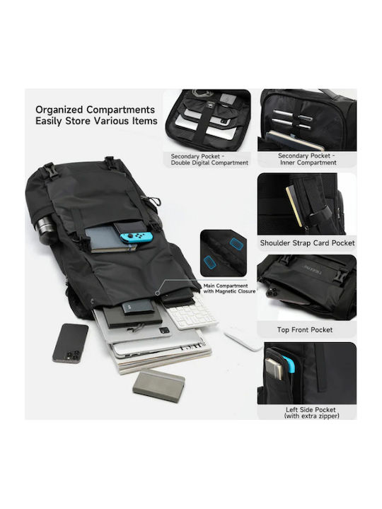 Tigernu Waterproof Backpack Backpack for Laptop Black T-B91025_BLACK