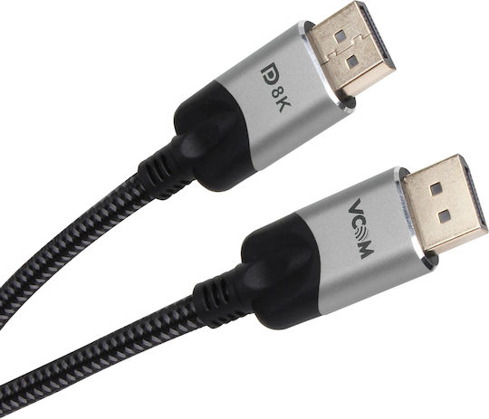 VCOM Cable DisplayPort male - DisplayPort male 5m Μαύρο