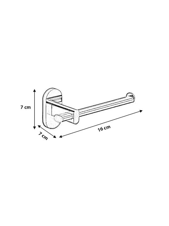 Gedy Wall-mounted Paper Holder Inox Silver