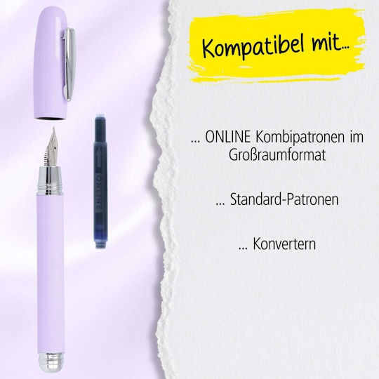 Online Πένα Γραφής Medium 0.5mm Ροζ με Ροζ Μελάνι