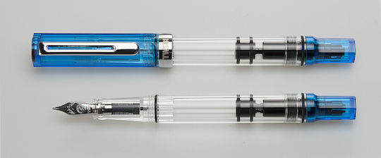 Twsbi Piston Filling Peniță de Caligrafie Extra Fine Transparent cu Roșu Cerneală