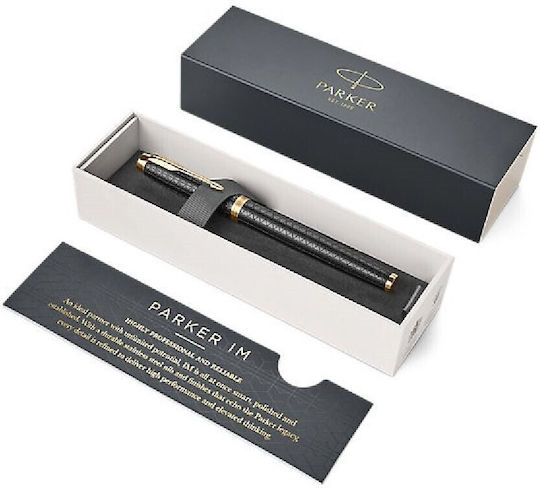Parker Pena De Scris Medium Neagră Din Aluminiu Cu Cerneală Neagră