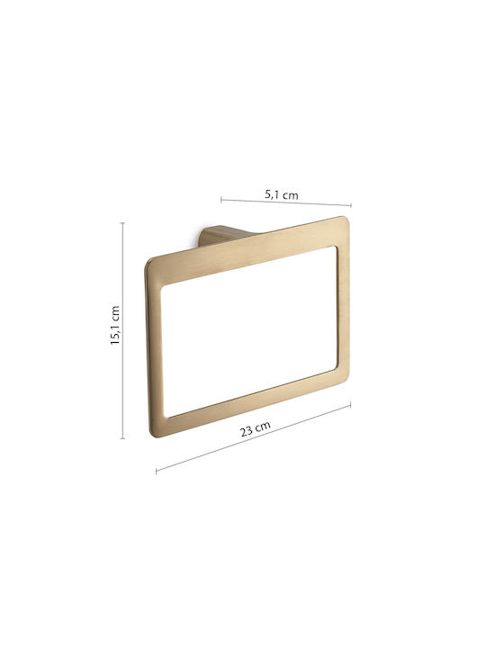 Gedy Pirinei Pi70 Single Wall-Mounted Bathroom Ring Gold