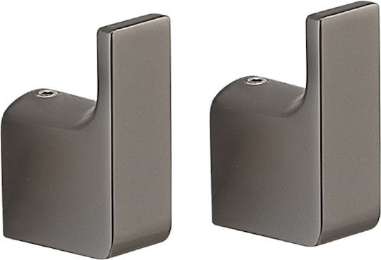 Gedy Pirinei Double Wall-Mounted Bathroom Hook Silver