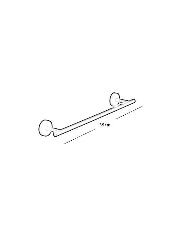 Gedy Single Wall-Mounted Bathroom Rail Inox Black