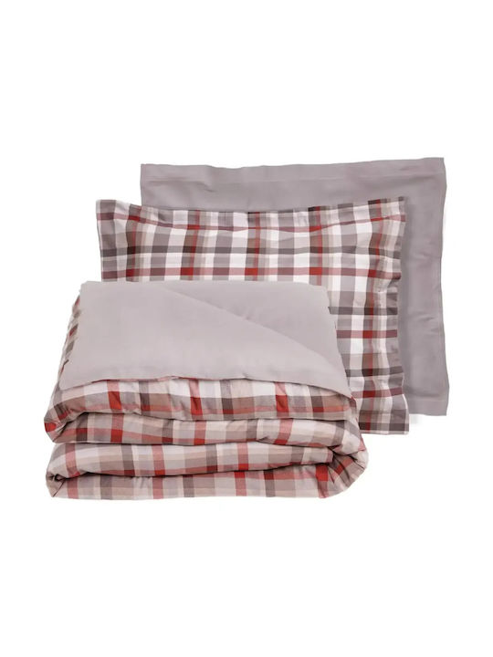 Das Home Duvet Cover Set Cotton Queen with 2 Pillowcases 220x240 Happy Taupe
