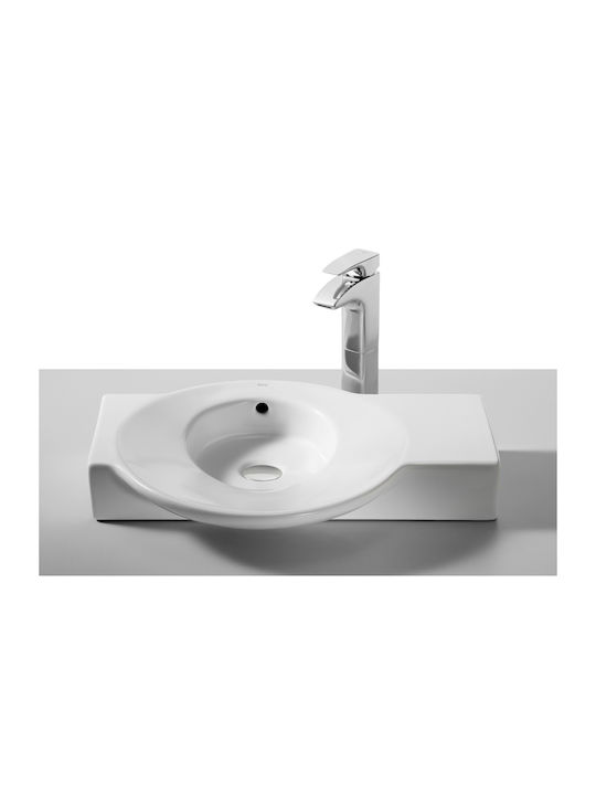Roca Urbi Επικαθήμενος Νιπτήρας Πορσελάνης 60x45cm Λευκός