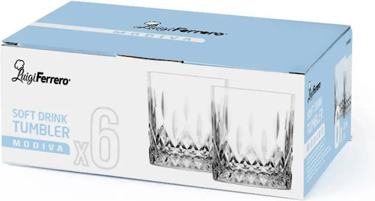 Luigi Ferrero Set of Glasses Whiskey / Cocktail/Drinking made of Glass 330ml 6pcs