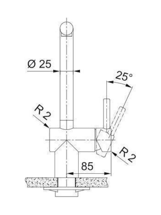 Franke Atlas Neo Kitchen Faucet Counter Silver
