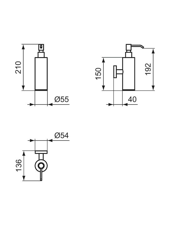 Ideal Standard Επιτοίχιο Dispenser Μεταλλικό