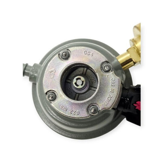 Coral Gas Prime Gas Regulator with Manometer Silver