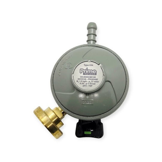 Coral Gas Prime Gas Regulator with Manometer Silver
