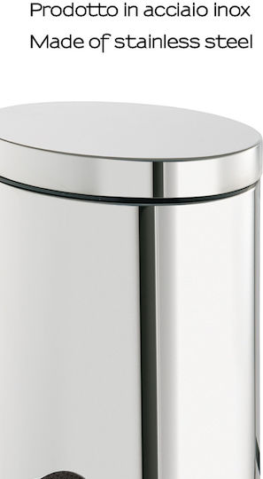 Gedy Inox Bathroom Basket Soft Close 5lt Silver