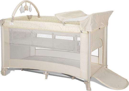 Lorelli Torino Laufstall 2 Ebenen mit Matratze Beiges 70x127cm