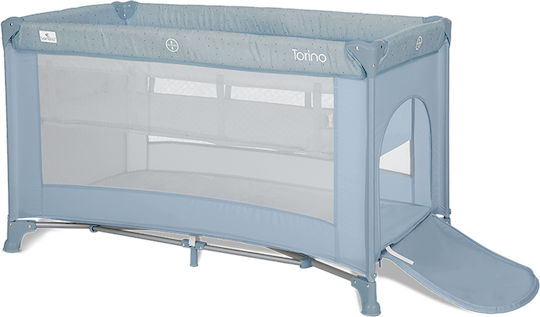 Lorelli Torino Laufstall 2 Ebenen Mit Matratze Blau 68x127cm