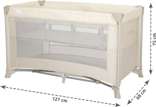 Lorelli Torino Loc De Joacă 2 Nivele Cu Saltea Roz 120x60cm