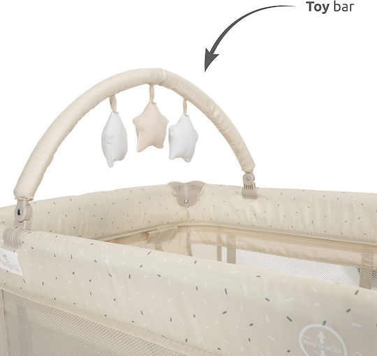 Lorelli Torino Laufstall 2 Ebenen mit Matratze Beiges 70x127cm