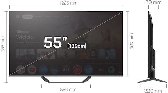 Tesla Smart Television 55" 4K UHD QLED Q55E655GUS HDR (2025)